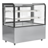 47 in. Dry Bakery Display Case with Front Curved Glass Protection, 14 cu ft. BDC-13C.